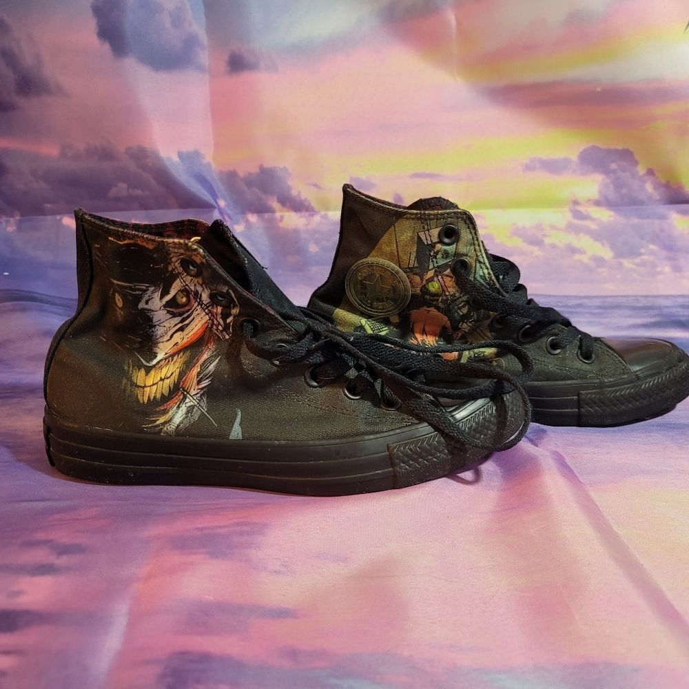Converse Chuck Taylor All Star Hi DC Comics Joker Black Face Men's 4 Women's 6